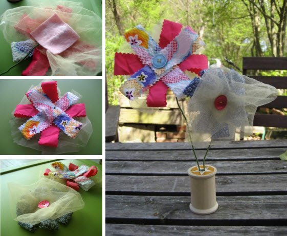 D I Y fabric flower