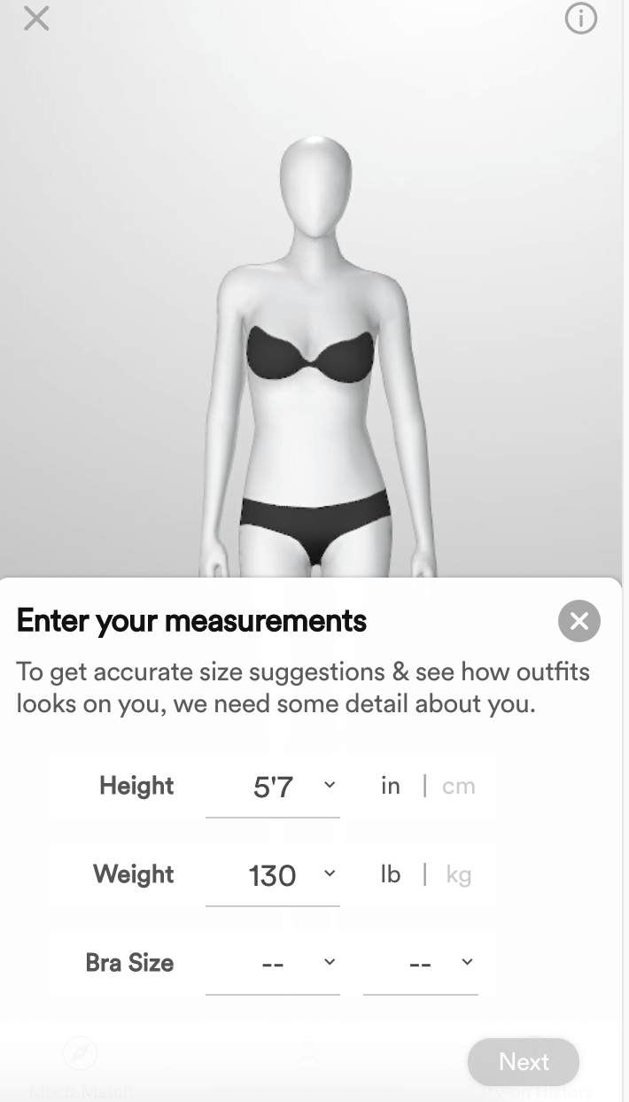 Enter Your Measurements