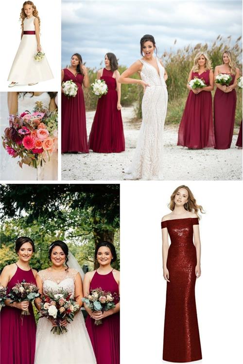 Burgundy bridesmaid dress inspiration - your girls are going to love this classy shade and style
